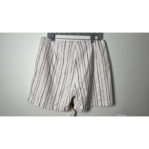 JOHNNY WAS WORKSHOP TEXTURED DRAWSTRING POMPOM BEACH SHORTS XL - Picture 7 of 9